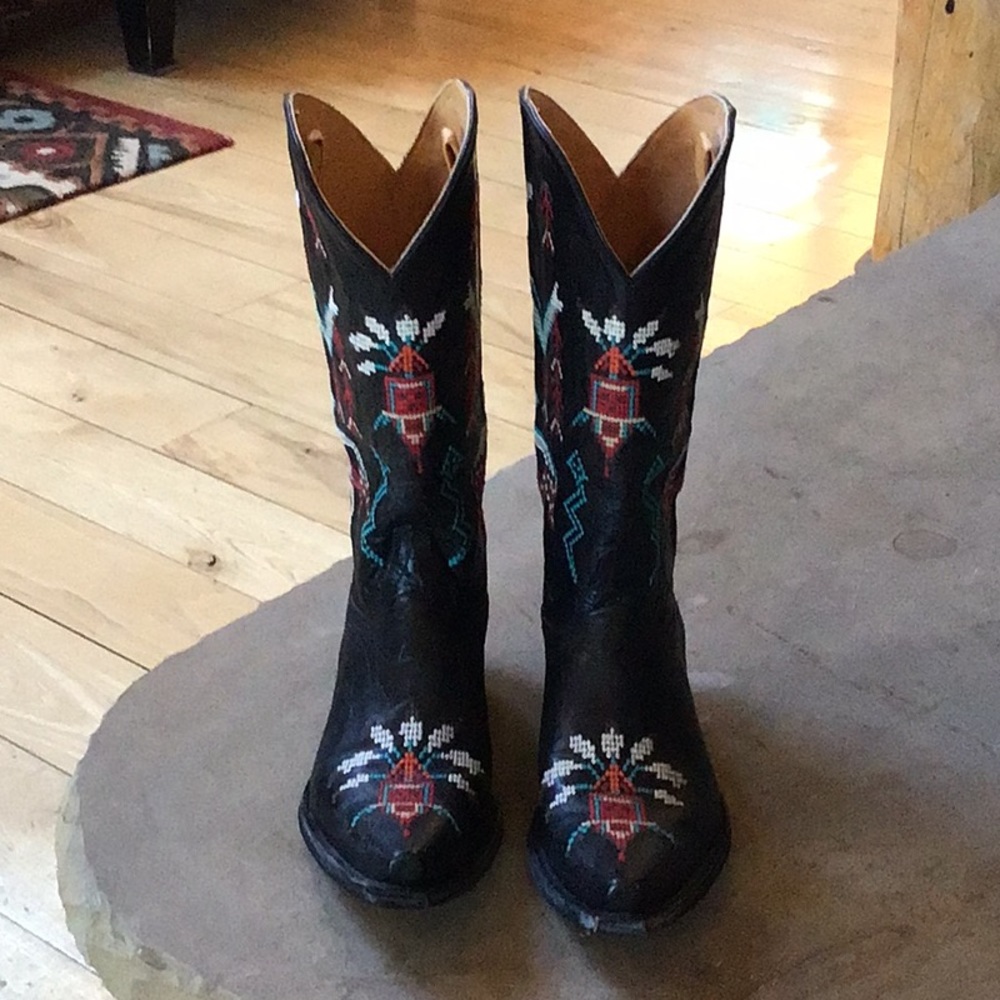 OLD GRINGO BOOTS INDIAN YEI EMBROIDERED RARE NEW